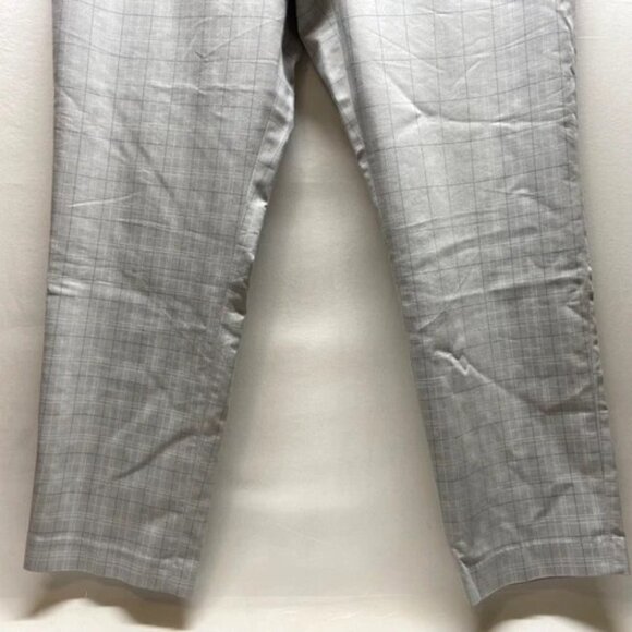 Liverpool Plaid Ankle Pants Women's 14 Grey Multi Stripe Stretch Los Angeles EUC - Picture 3 of 10